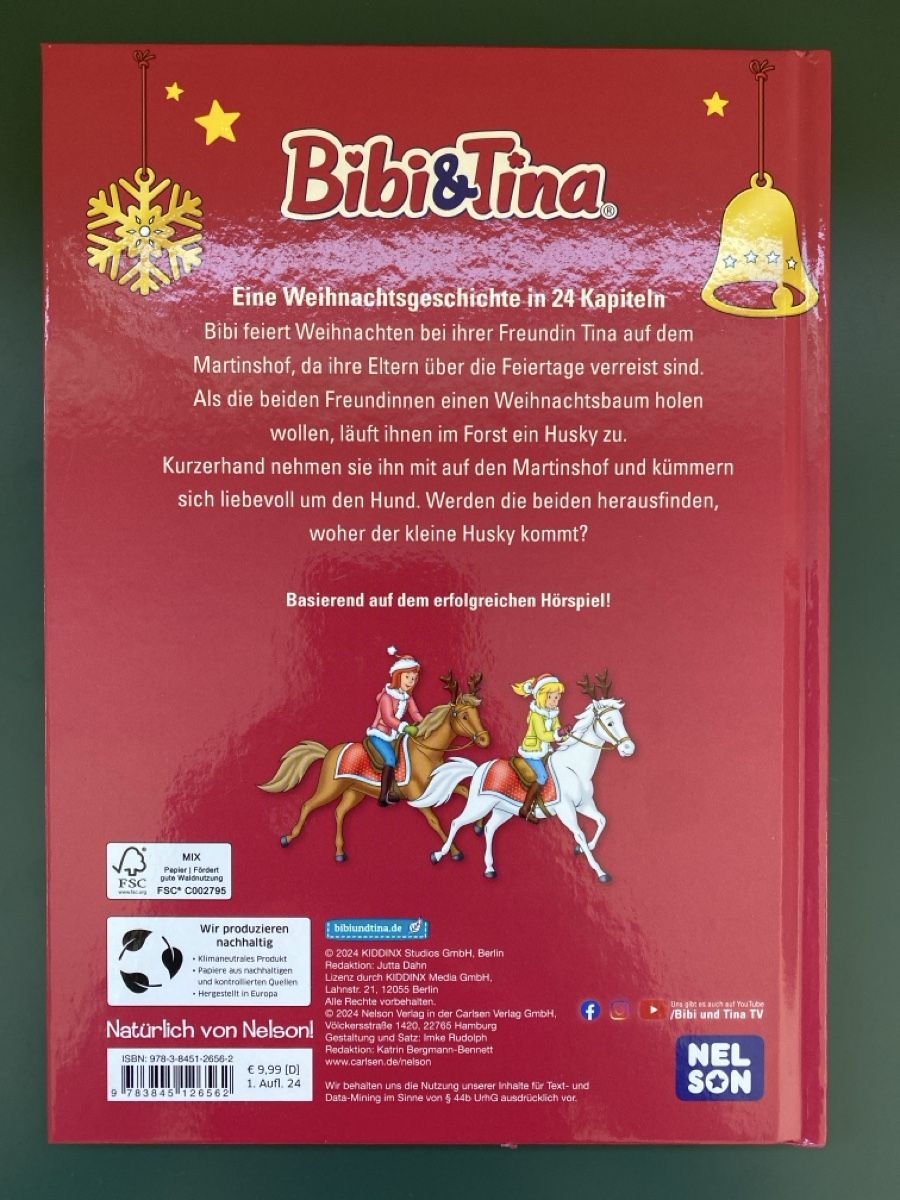 Libri: Bibi&Tina Adventskalenderbuch "Nick, der Schlittenhund" – Nuovo (secondo la descrizione) da Seuzach venduto da freiheiten 2