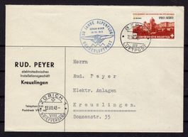 R1678  / FDC lettre privée en poste aérienne1943
