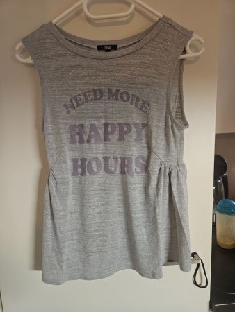 Yes or No - Shirt Grau "Happy Hours" - Gr. M
