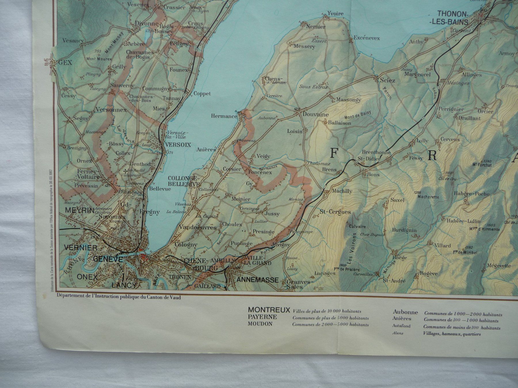 Cartine & Atlanti: Carte du Canton de Vaud - Vintage – Usato da Bussigny venduto da Zabeth1030 3