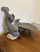 Antike Vogeltränke Fisch 🐟 Brunnen⛲️ Zink Jugendstil Garten