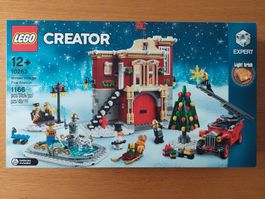 Lego 10263 Feuerwehr im Winterdorf Schnee Eis Baby Hund