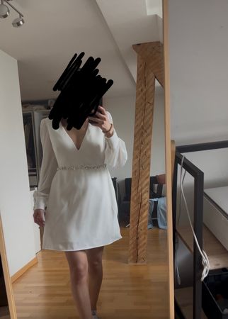 Günstiges Standesamt Kleid / Brautkleid Gr. M