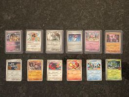 POKÉMON SAMMELKARTEN, KONVOLUT, 75 STK., 8 STK. INKL. SLEEVE