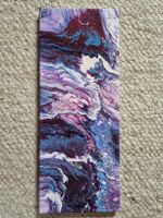 Acrylbild abstrakt lila blau weiss handgemalt Unikat 50cmx20