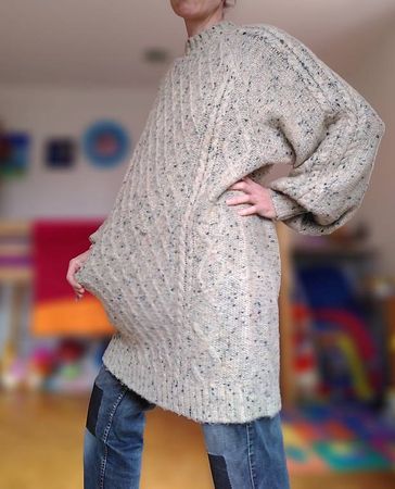 Maglione oversize Billabong beige, taglia L