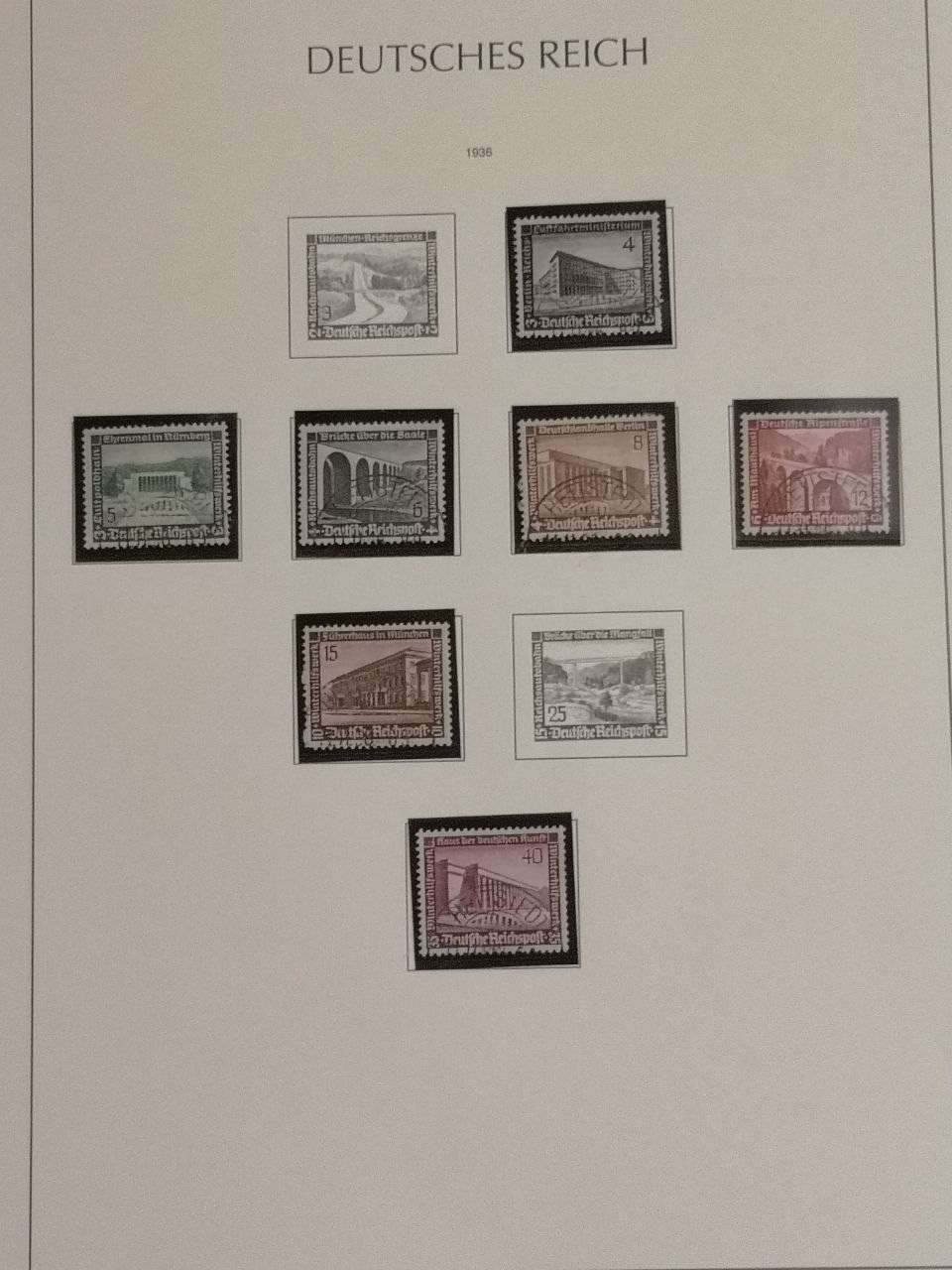 Tutti i francobolli: Deutsche Briefmarken 1932-1936. 10 Seiten. – Usato da Bern venduto da Yunkom 5