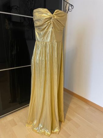 Goldfarbenes glamouröses Kleid Gr.L