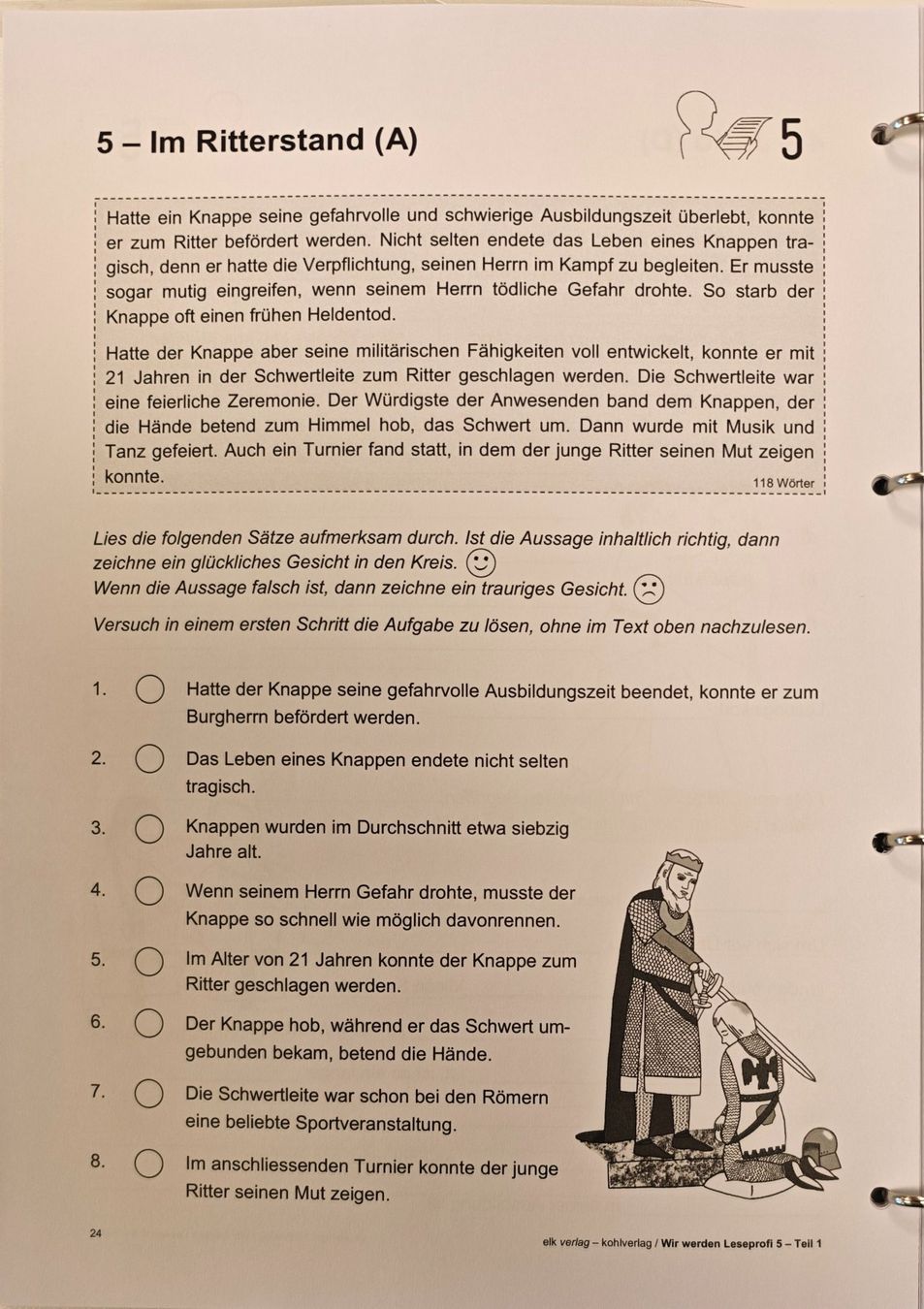 Leseprofi Lesetraining 5. Klasse - Teil 1 Lehrmittel elk (Gebraucht) in