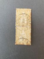 Schweiz Sitzende Helvetia 2 Rp. – Vertikales Paar mit 1871 S