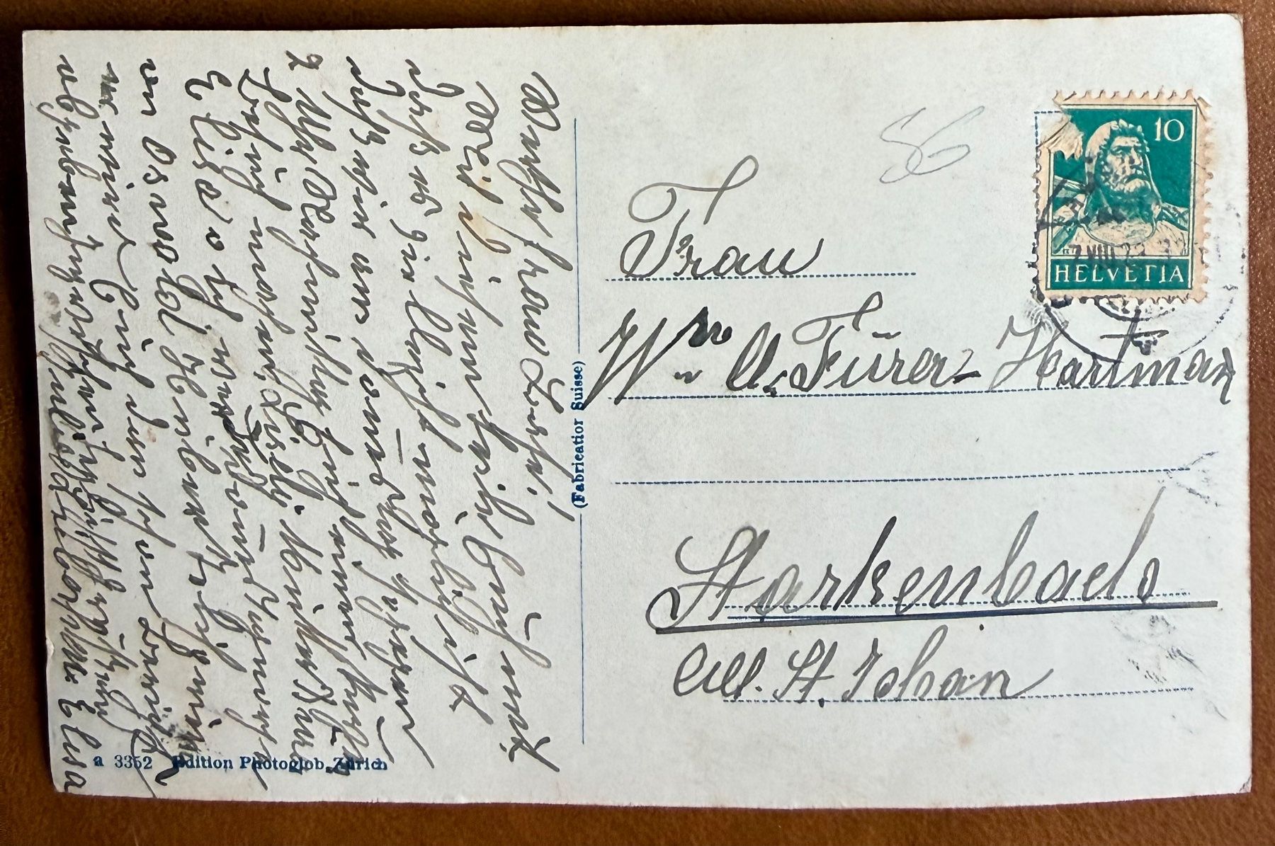 Cartoline postali: Flums - Panorama 1923 – Usato da Lutry venduto da Ediego 1