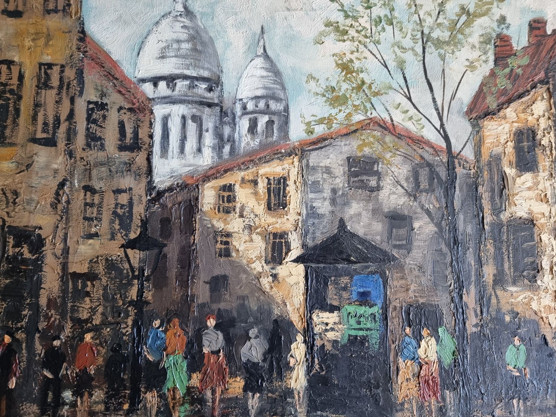 Dipinti: F.MOOSBRUGGER Pariser Strassenszene Gemälde  Signiert – Usato da Gersau venduto da grafik-kunst 2