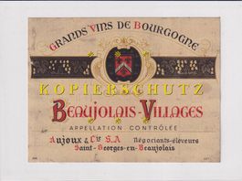 Etikette für Wein - Beaujolais-Villages /bd