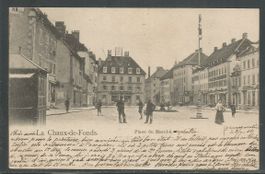 Carte P de 1904 ( La Chaux-de-Fonds / Place du Marché )