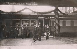 Kaiserbesuch 1912 Ankunft am Bahnhof