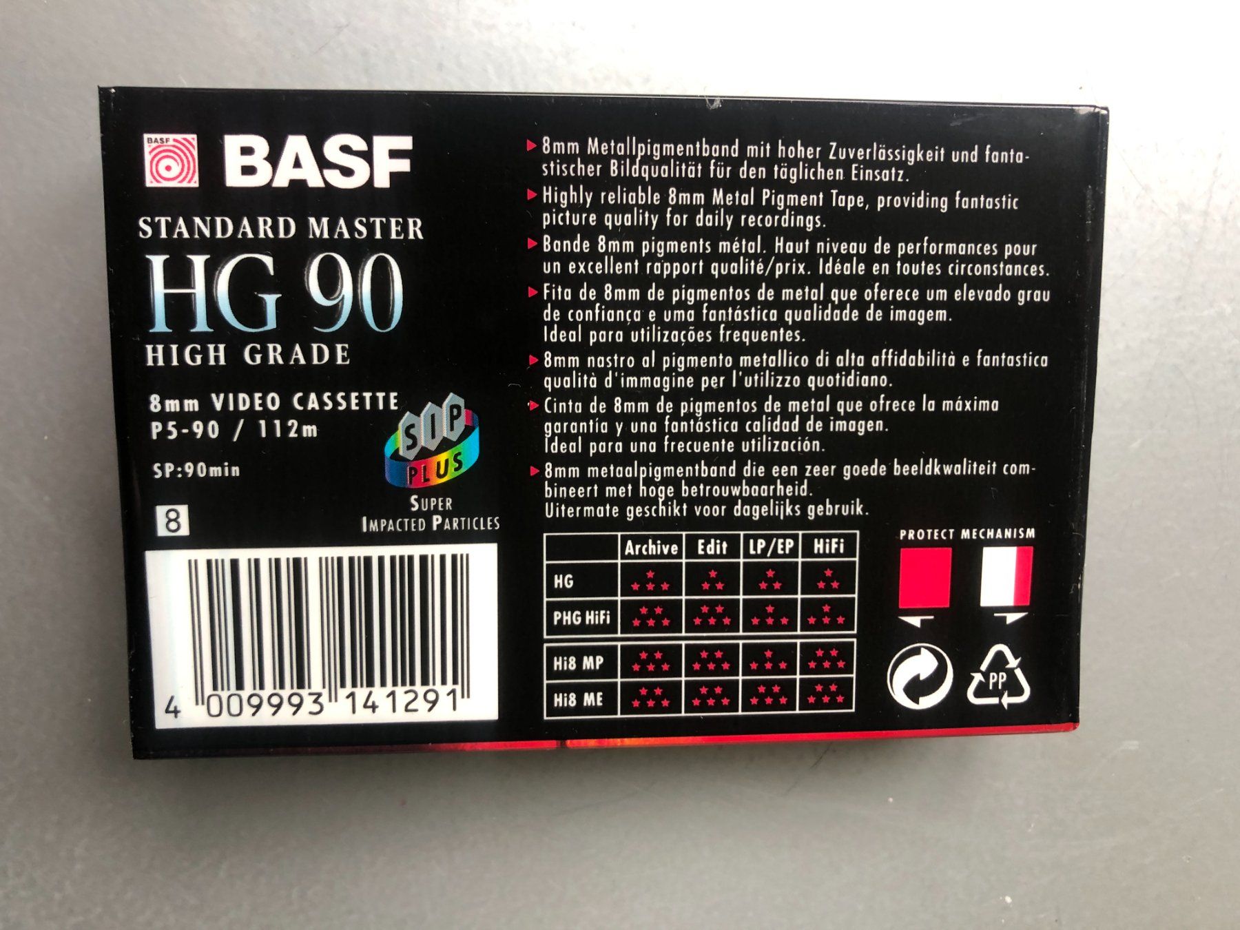 Cassette vuote: BASF Standard Master HG 90, High Grade 8mm Videokassette – Nuovo e nell'imballaggio originale da Zürich venduto da Tivoli2 2