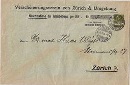 Brief Ganzsache 1916  13 Rp.!