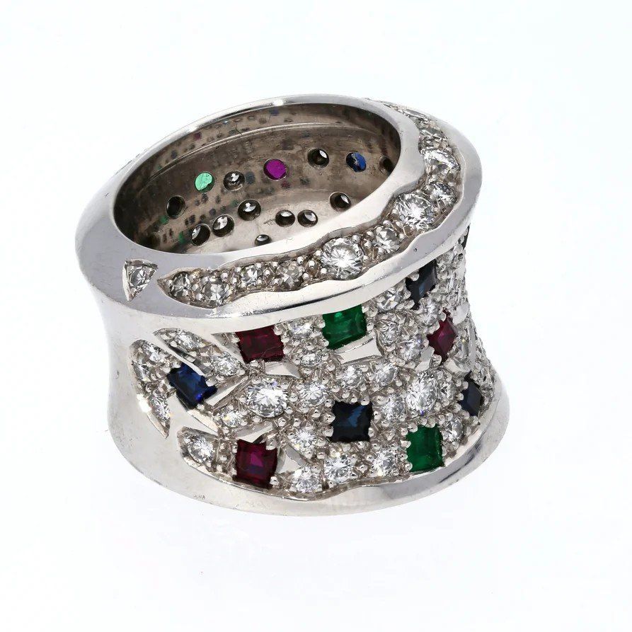 Ringe: Multigem Ring Diamanten und Farbedelsteinen – Gebraucht aus binningen von clozi62