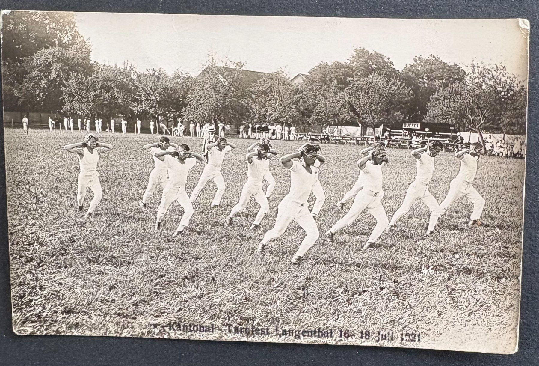 Cartoline postali: ANSICHTSKARTE KANTONAL TURNFEST LANGENTHAL 1921 – Usato da Ostermundigen venduto da crazy-horse-1840