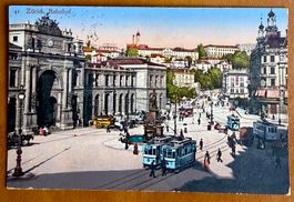 Zürich - Bahnhof - Tram - Animation 1913