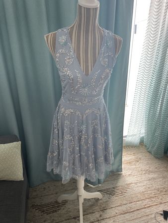 Blau Dress, Lace & Beads, Gr.XS