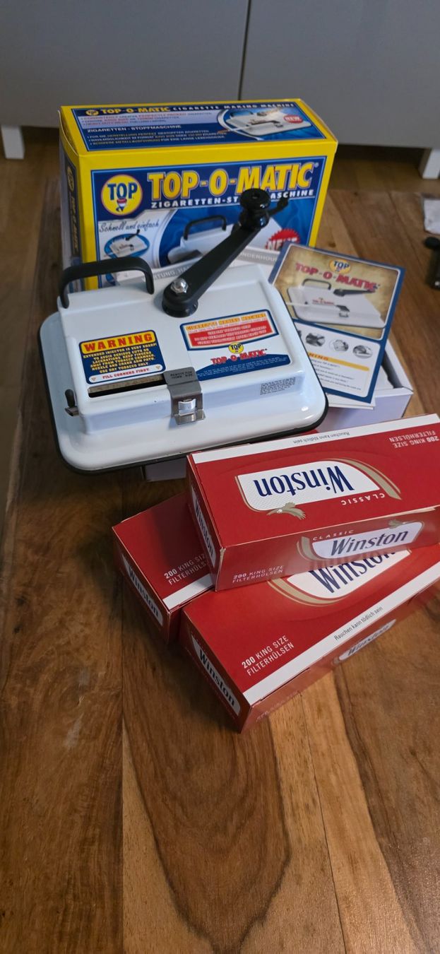 Tabacchi: Zigarettenstopfmaschine, +3 Pack Hülsen + Verpackung – Usato da Dübendorf venduto da ZH_city 1
