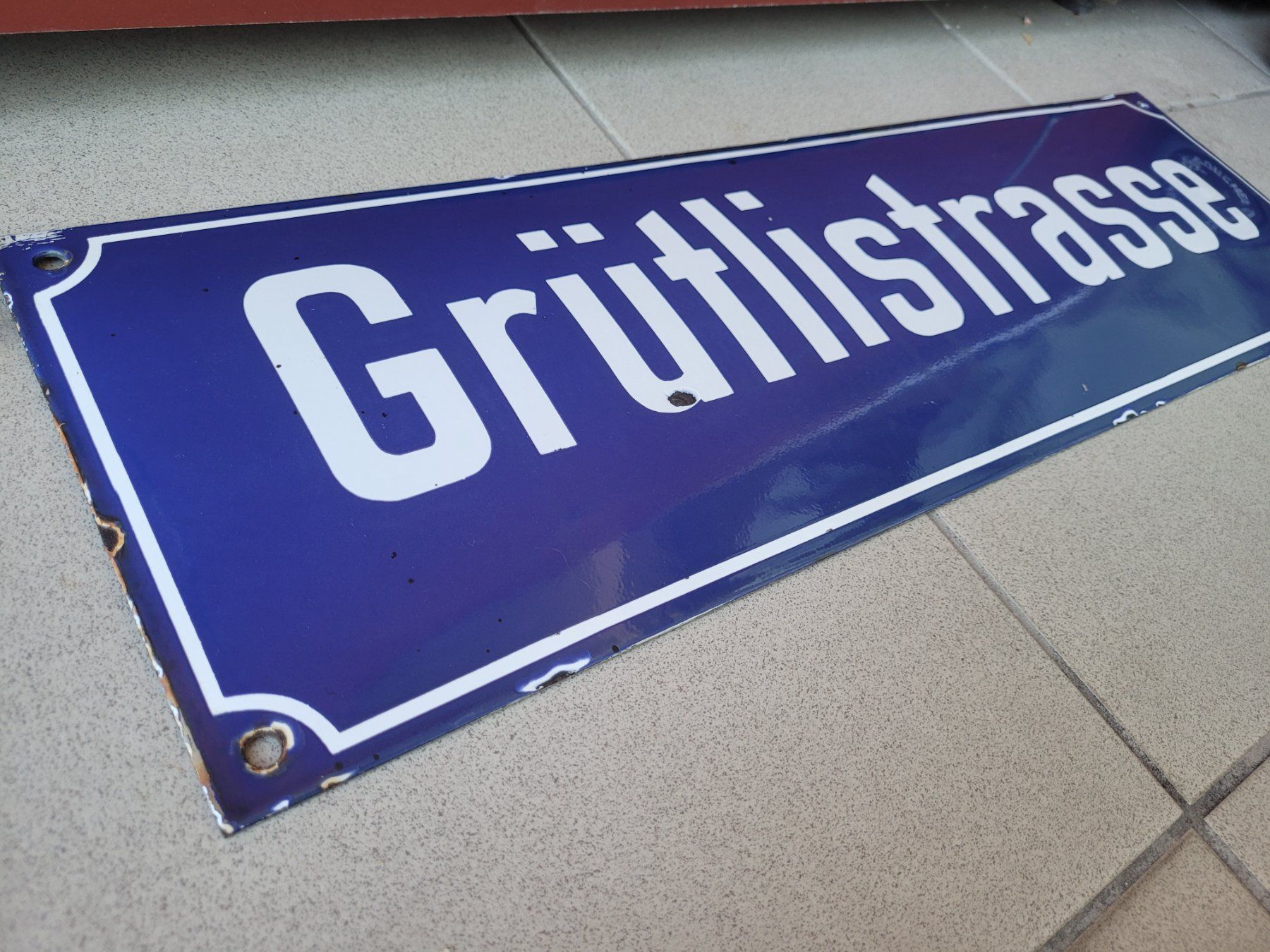 Insegne: Grosses Emailschild, Strassenschild – Usato da Kriens venduto da KTP 2