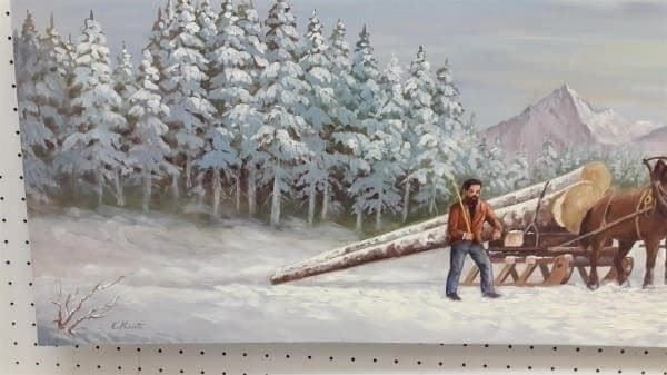 Gemälde: E.Kurti "Langholz im Winter " Oelgemälde – Gebraucht aus Zürich von Galerie-Kunst 1