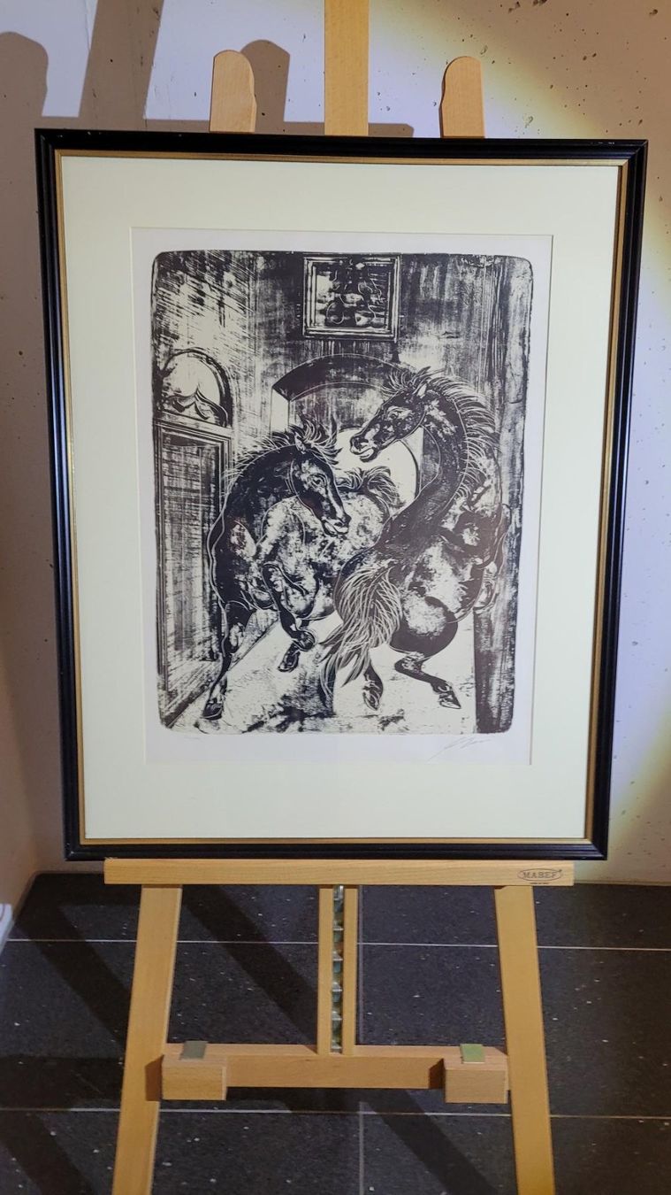 Grafica & Litografie: ** ERNI HANS, "Pferde s/w", Lithographie ** – Usato da Luzern venduto da Luzern1 1