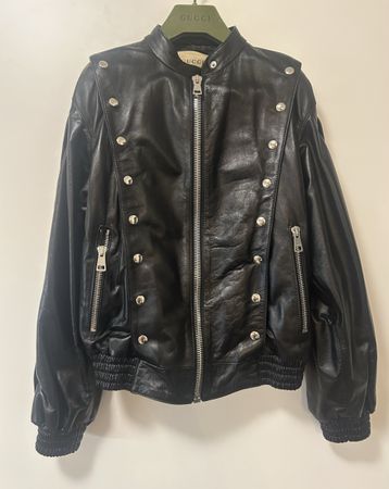 Gucci Lederjacke mit Nieten (NEU) passt wie eine 34/36