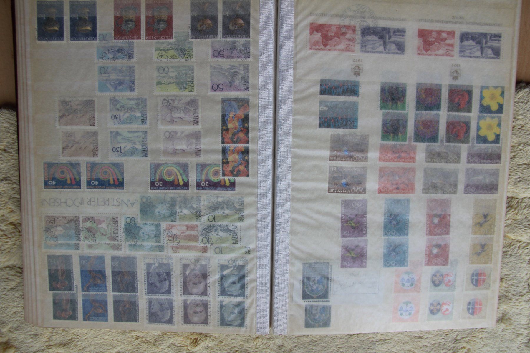 Alle Briefmarken: Sammlung Lichtenstein in rotem Album – Gebraucht aus Schlieren von Sternstunde2 9