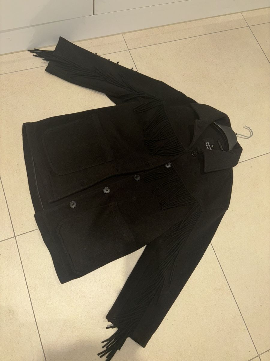 Giacche: Fringed Black Jacket - Western Style for Fall/Winter – Nuovo (secondo la descrizione) da Zug venduto da Astraion200 2