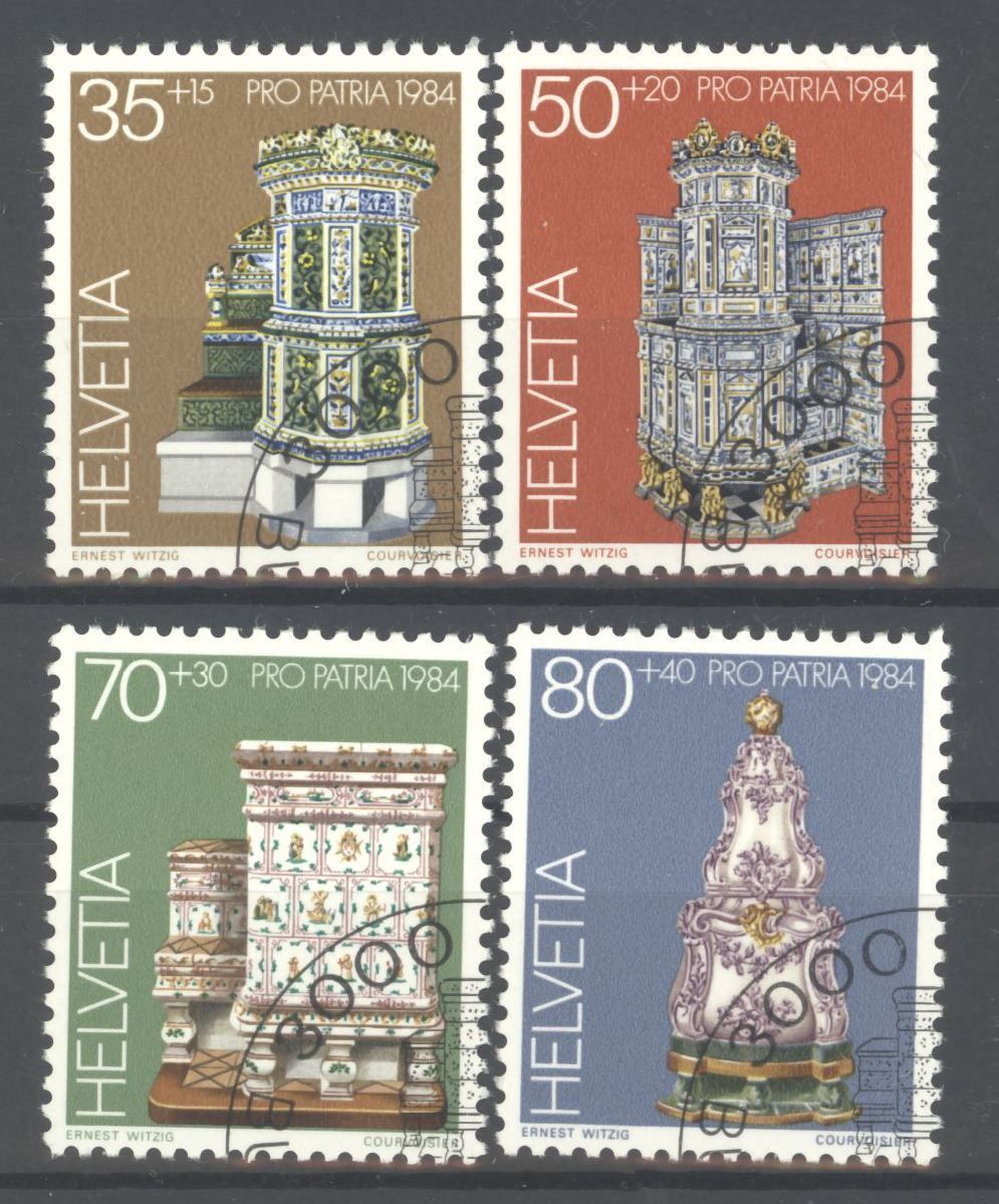 Alle Briefmarken: Pro Patria, 1984, ET, gummiert – Gebraucht aus Willisau von Vollstempel