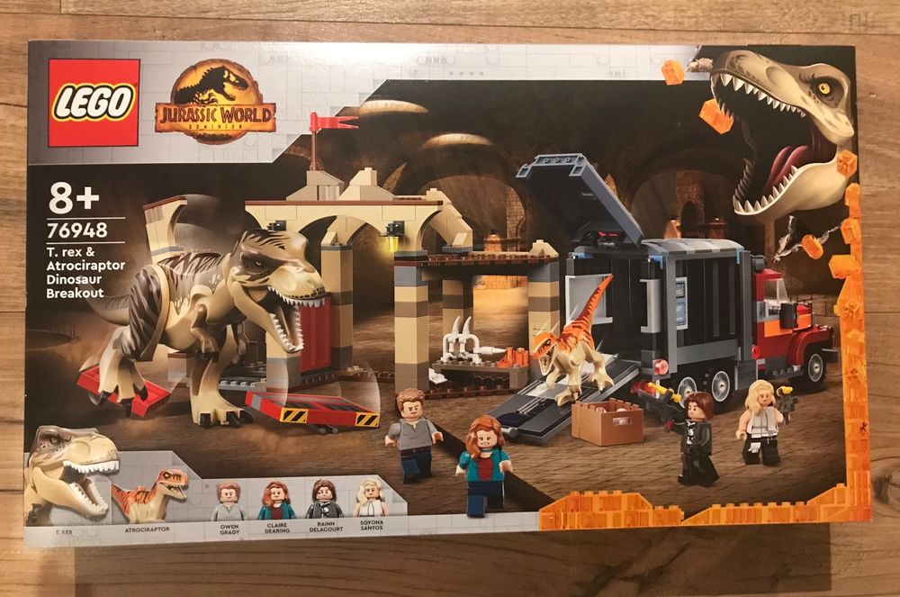 lego 76948 jurassic world t. rex & atrociraptor breakout (Neu und ...