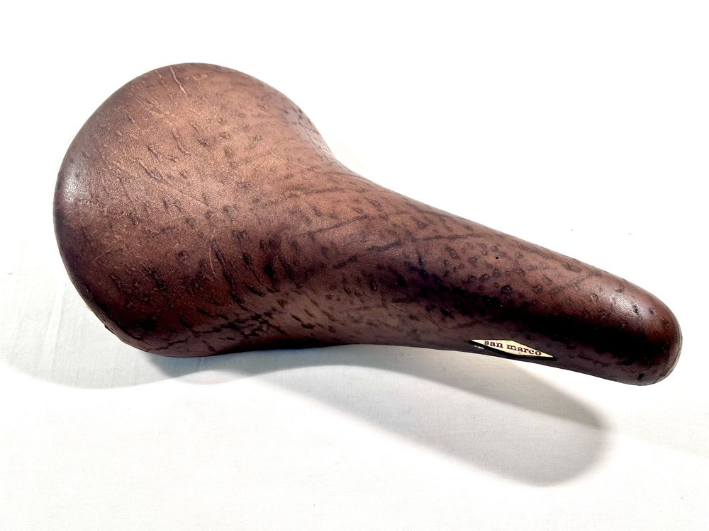 Selle Vélo Route Vintage Selle San Marco Rolls - Cuir Marron - Made In Italy