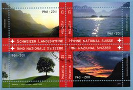 2011  Sonderblock   Schweizer Landeshymne  gestemp. Ersttag