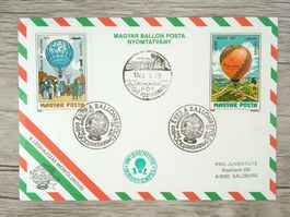 TR76 Enveloppe + Timbre Hongrie 1983 Theme Ballon