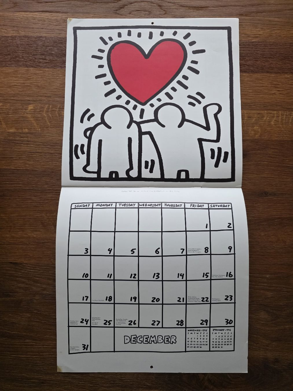 Kalender: Keith Haring - 1995 Calendar - Artwork - Rare – Gebraucht aus Zürich von TimZurich1 7