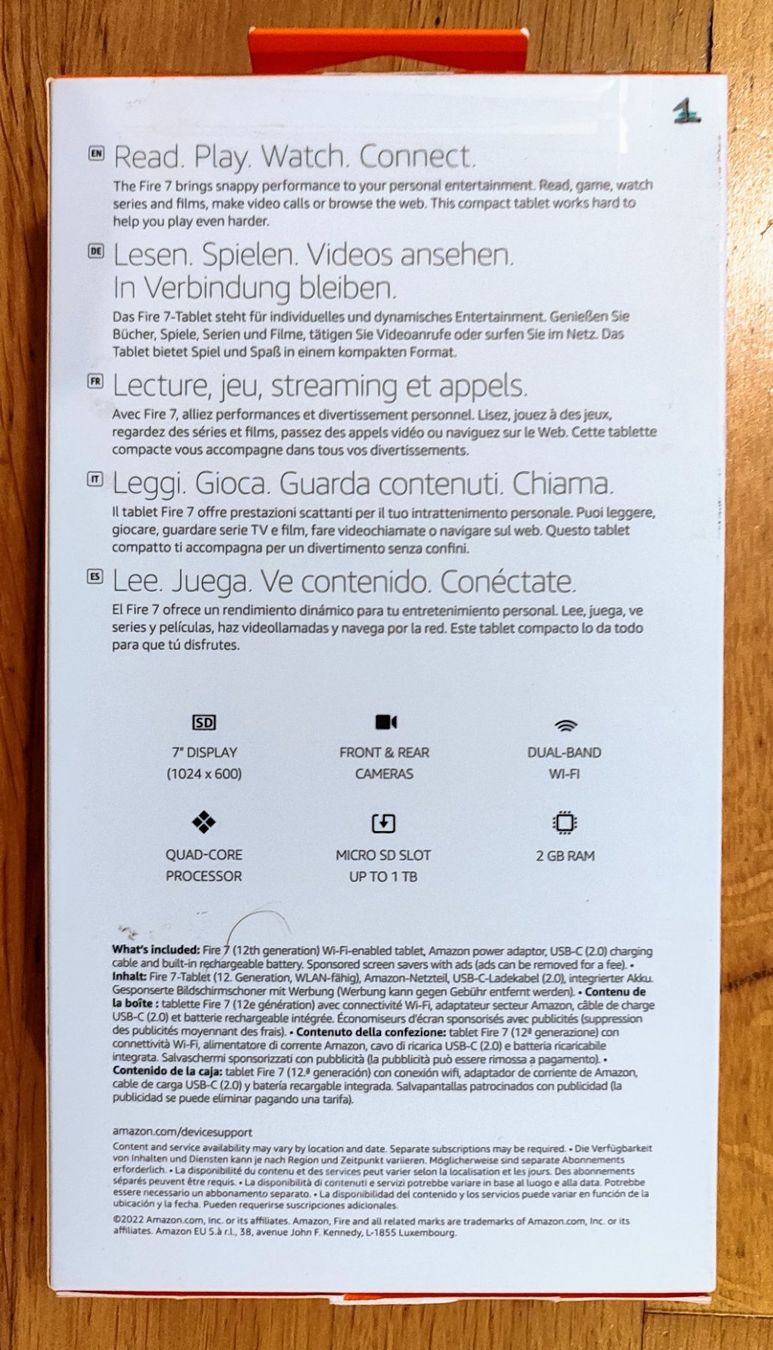 Amazon Tablet PC: **NEU & OVP** Amazon Fire 7-Zoll Tablet – Nuovo e nell'imballaggio originale da Zürich venduto da techguru007 2
