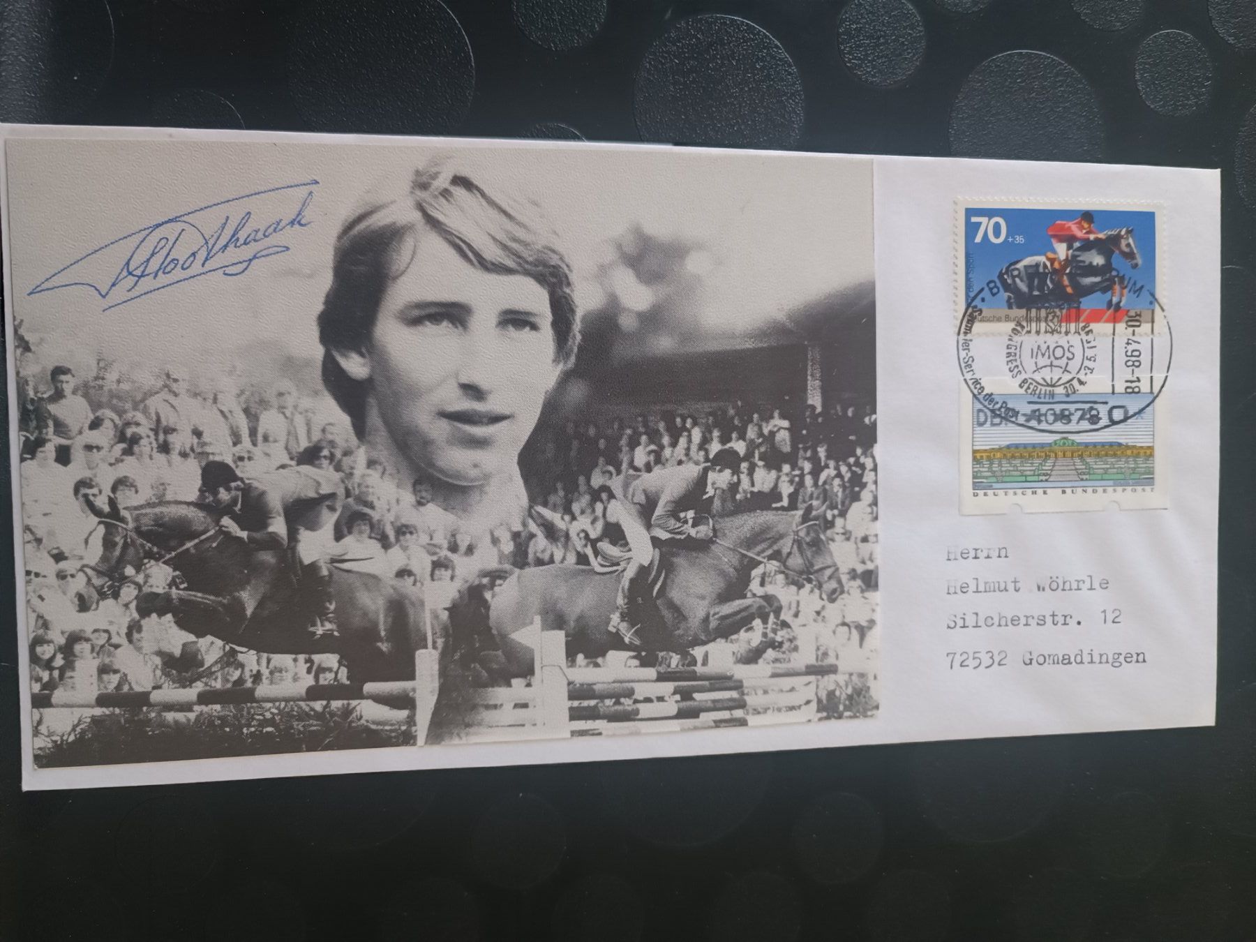 Autogramme: Franke Sloothaak - handsignierte Karte mit Sonderstempel FDC – Gebraucht aus Menziken von Artographs