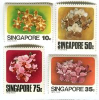 Briefmarken "Orchideen". Singapur.