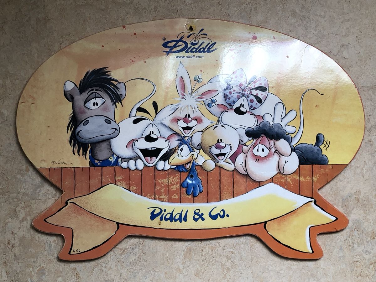 Insegne: Diddl Schild Deko Vintage 2004 – Usato da Brugg AG venduto da Vintage_und_Allerlei 1