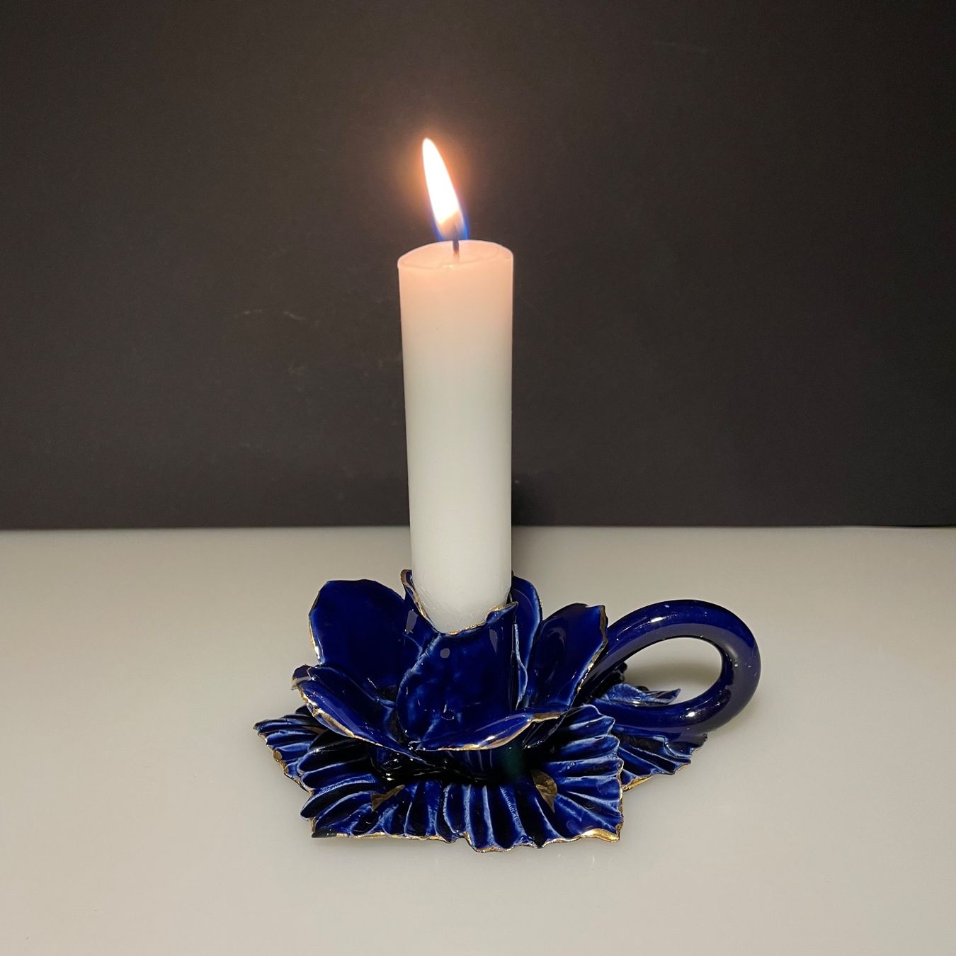 Portacandele: RAR: Kerzenhalter Antik Blume blau – Nuovo (secondo la descrizione) da Bellach venduto da Dreamer2501 1
