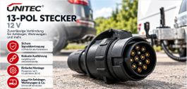 Unitec Anhänger Stecker | 13-pol | 12 V