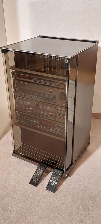 Stereo-Schrank, AV-Media-Tower, 4-stöckiges Audio-Regal Mit Rollen, Heimkino -Bodenständer Und CD-Aufbewahrung, Mobile Stereo-Ständer Für Ultimative Heimunterhaltung