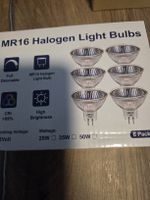 6x MR16 Halogen Spots 12V 35W, dimmbar, neu im Pack
