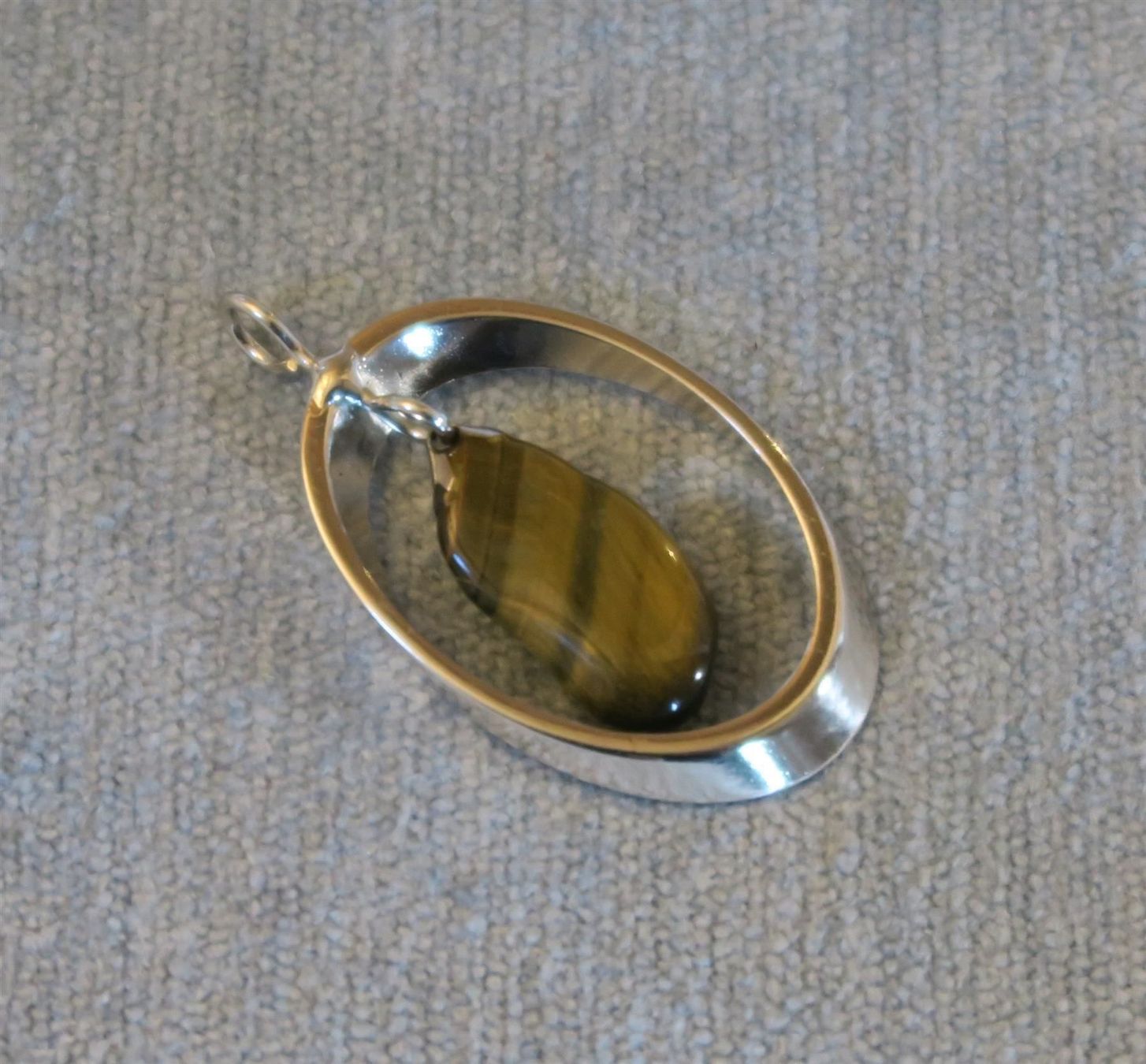 Anhänger: Anhänger oval mit Tigerauge – Gebraucht aus Brittnau von marlenestone 3