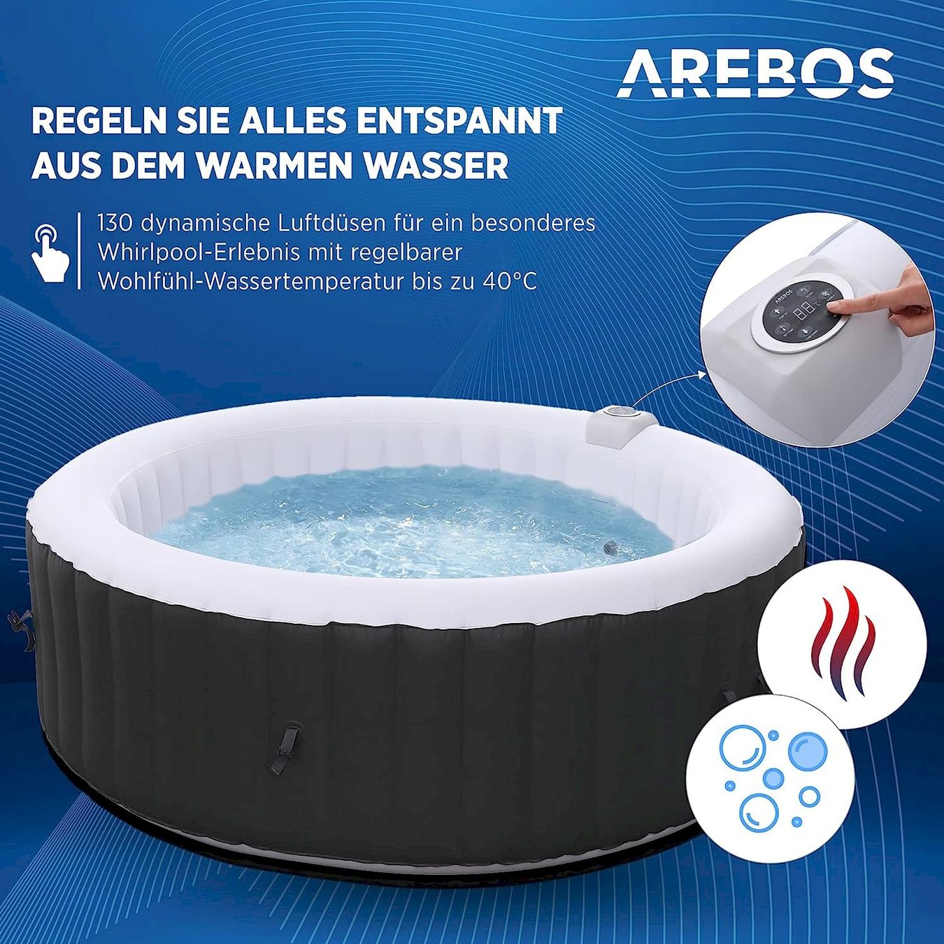 Whirlpool: Aufblasbarer Whirlpool Rome 6 P – Nuovo e nell'imballaggio originale da Bottighofen venduto da zaap 5