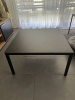 Couchtisch 60 × 60 cm  Keramikplatte Schieferoptik Schwarz