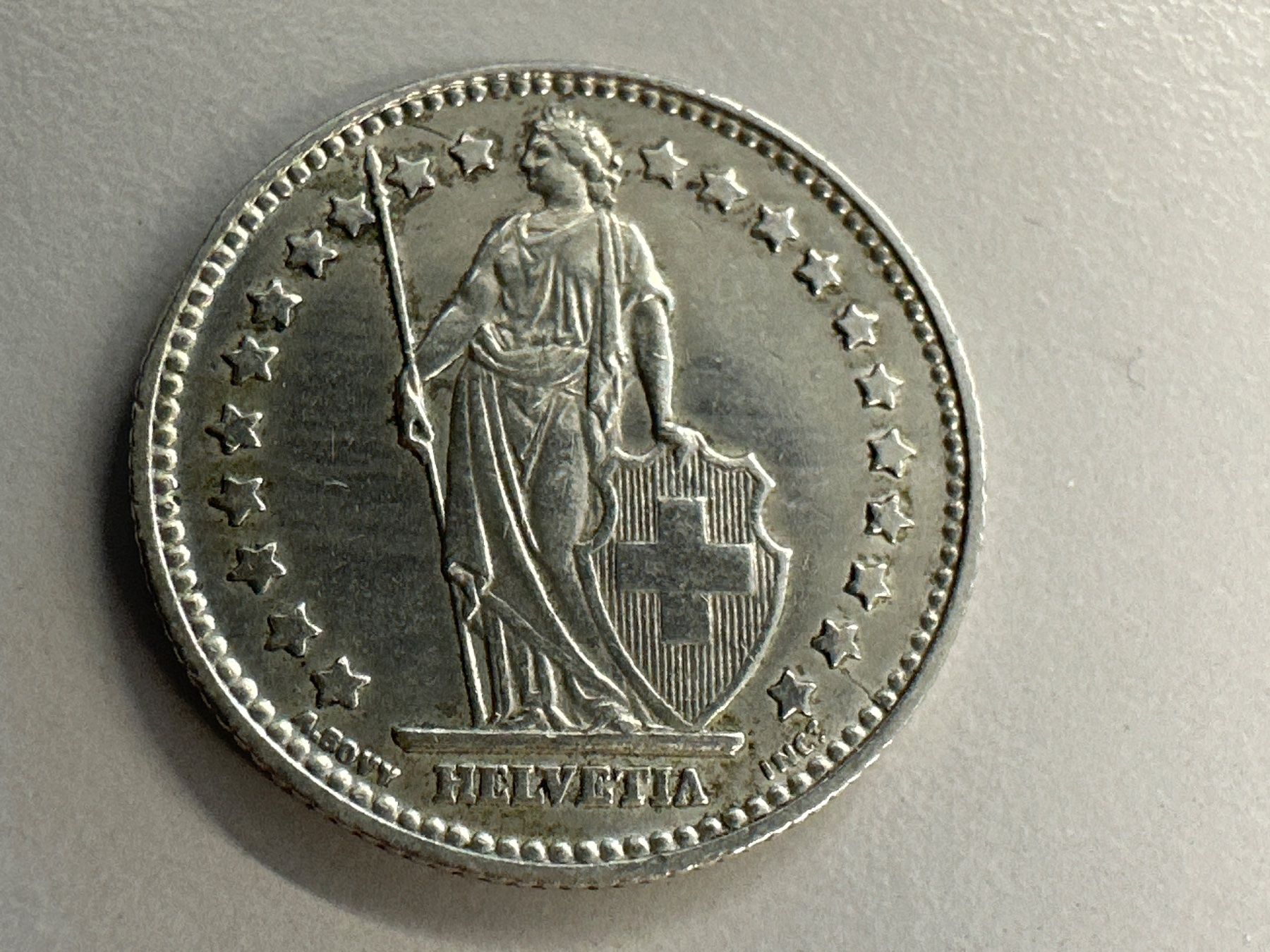 Tutti le monete: 1 Fr. Silber Schweiz 1955 ss – Usato da Herisau venduto da herau 1